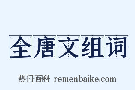全唐文组词是什么意思的图片